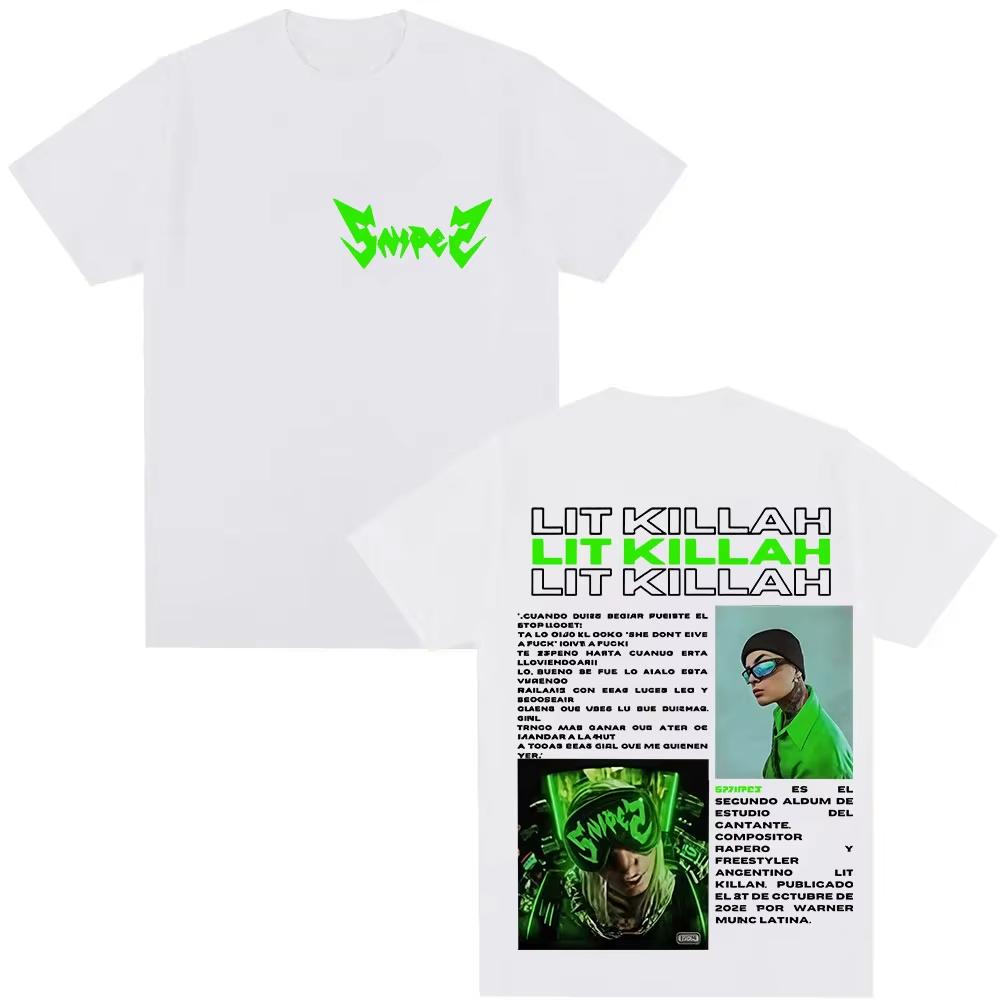 2026 Rapper Lit Killah Tour New Album Graphic Tshirt Men Clothing Hip Hop Gothic Short Sleeve TShirt Rock Oversized Cotton Tees