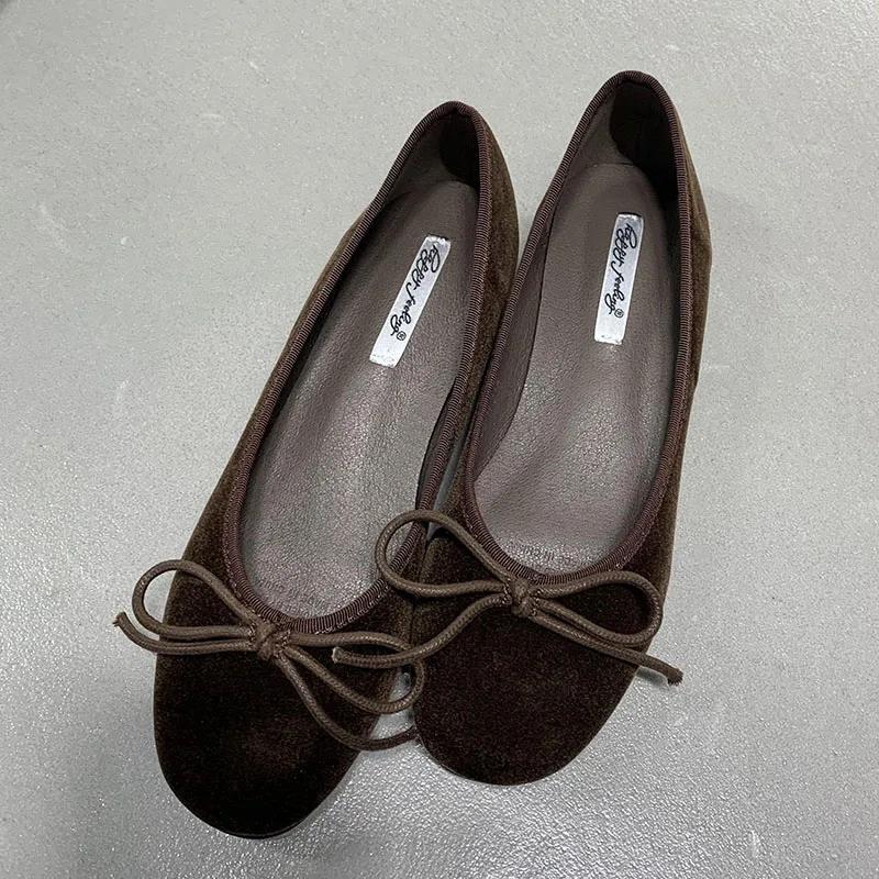 Fashion 2025 Fashion Silk Women Ballet Flats Shoes Footwear Designer Shallow Female Round Toe Butterfly-Knot Ladies Flats Slides Shoes