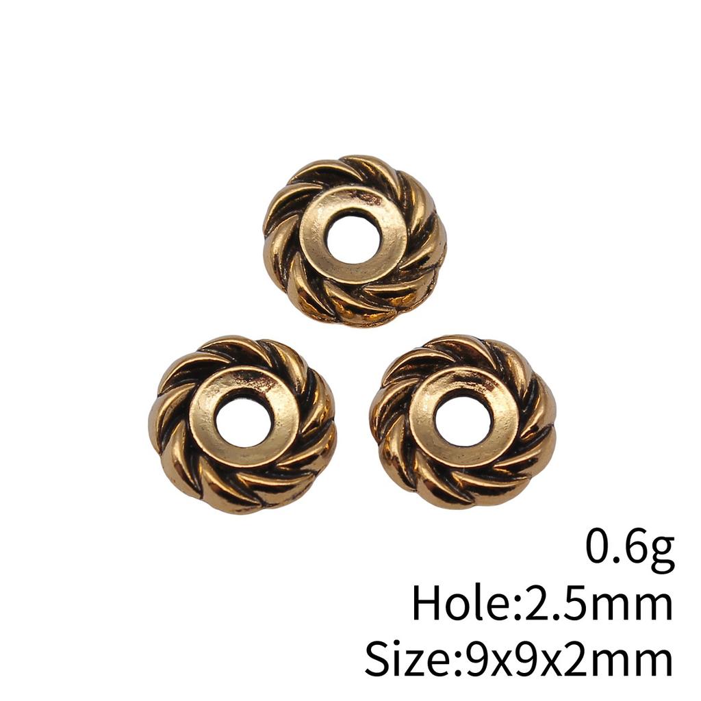 Circle Flat Position Spacer Beads Alloy Blank Disc Bulk Beaded Jewelry Making Supplies For DIY Charm