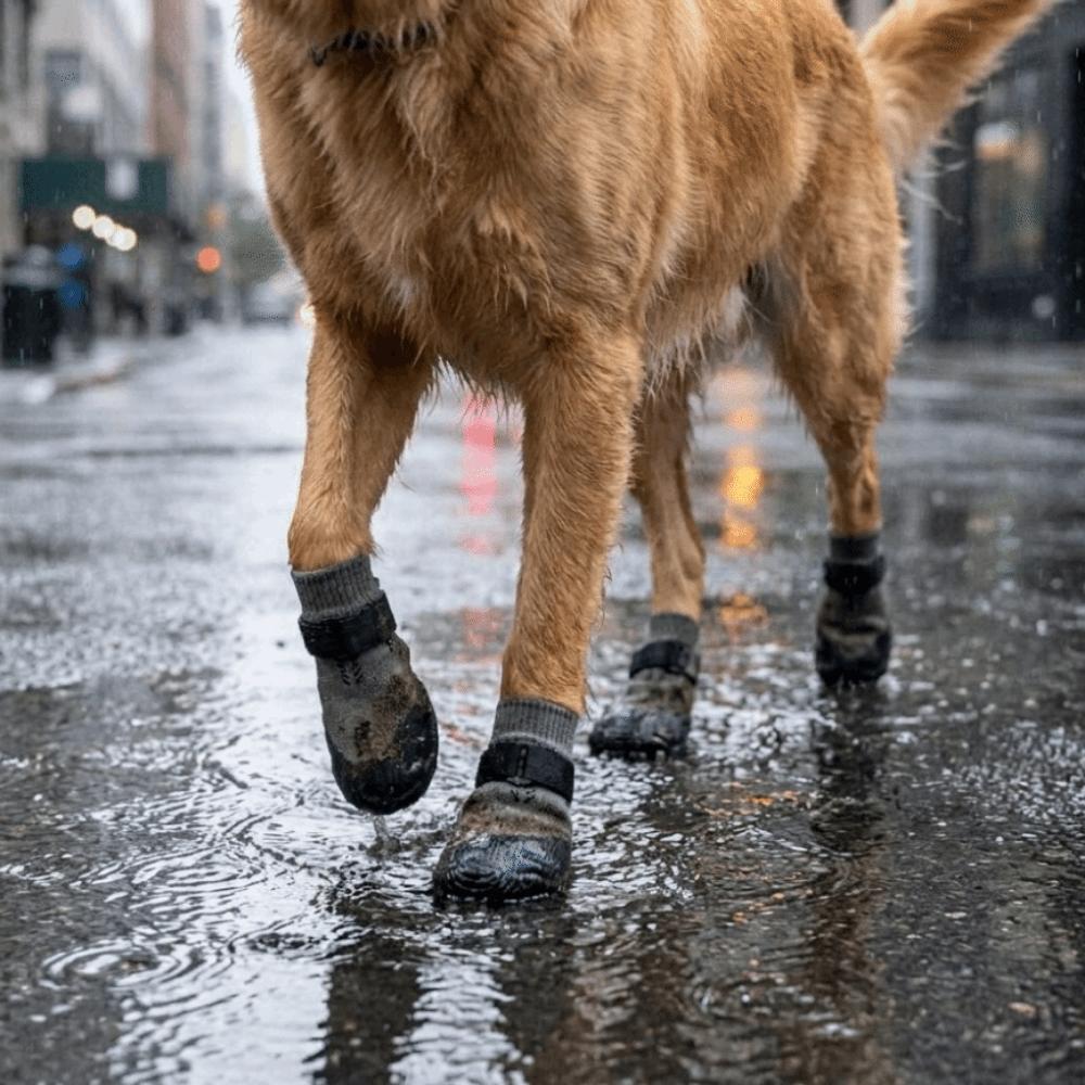 4PCS Wear Resistant Waterproof Dog Socks Shoes Dirt-Resistant Dog Paw Protector Home