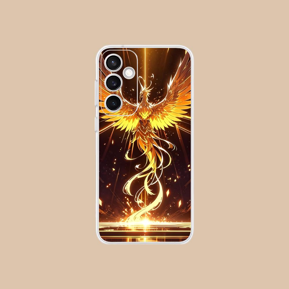 Luxury Phoenix Mobile Cell Phone Case for Samsung Galaxy S25 S24 S23 S22 S21Plus FE Ultra Clear Colorful Cover Cellphones Pretty