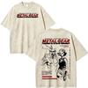 Hot Game Metal Gear Solid 3 Snake Eater Vintage Washed T Shirt Unisexs Loose Player Fans Fashion Short Sleeve Tshirts Streetwear