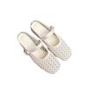 Woven Hollow Half Slippers Women's Summer 2025 New Fashion Versatile Comfortable with Skirt One Pedal Beach Shoes