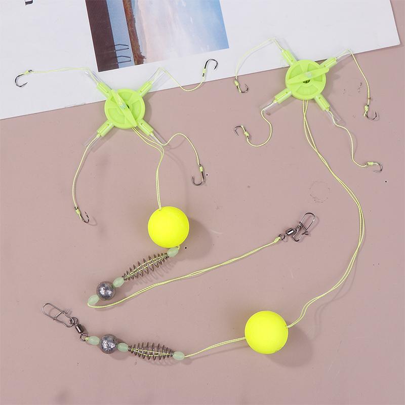 1Pc Fishing Bait Cage Carbon Steel String Hook Fishing Set Anti Winding Bait Cage Float Line Group Feeder Sinker Fishing Tackle
