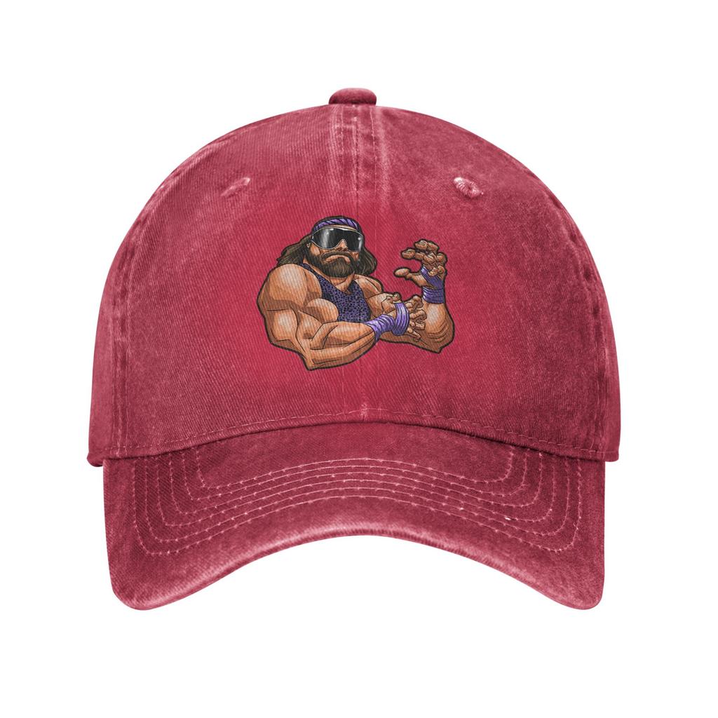 Macho Unisex Randy Savage Supernova Denim Fabric Cap Casual Baseball Caps Adjustable Hat Summer Unisex Baseball Hats