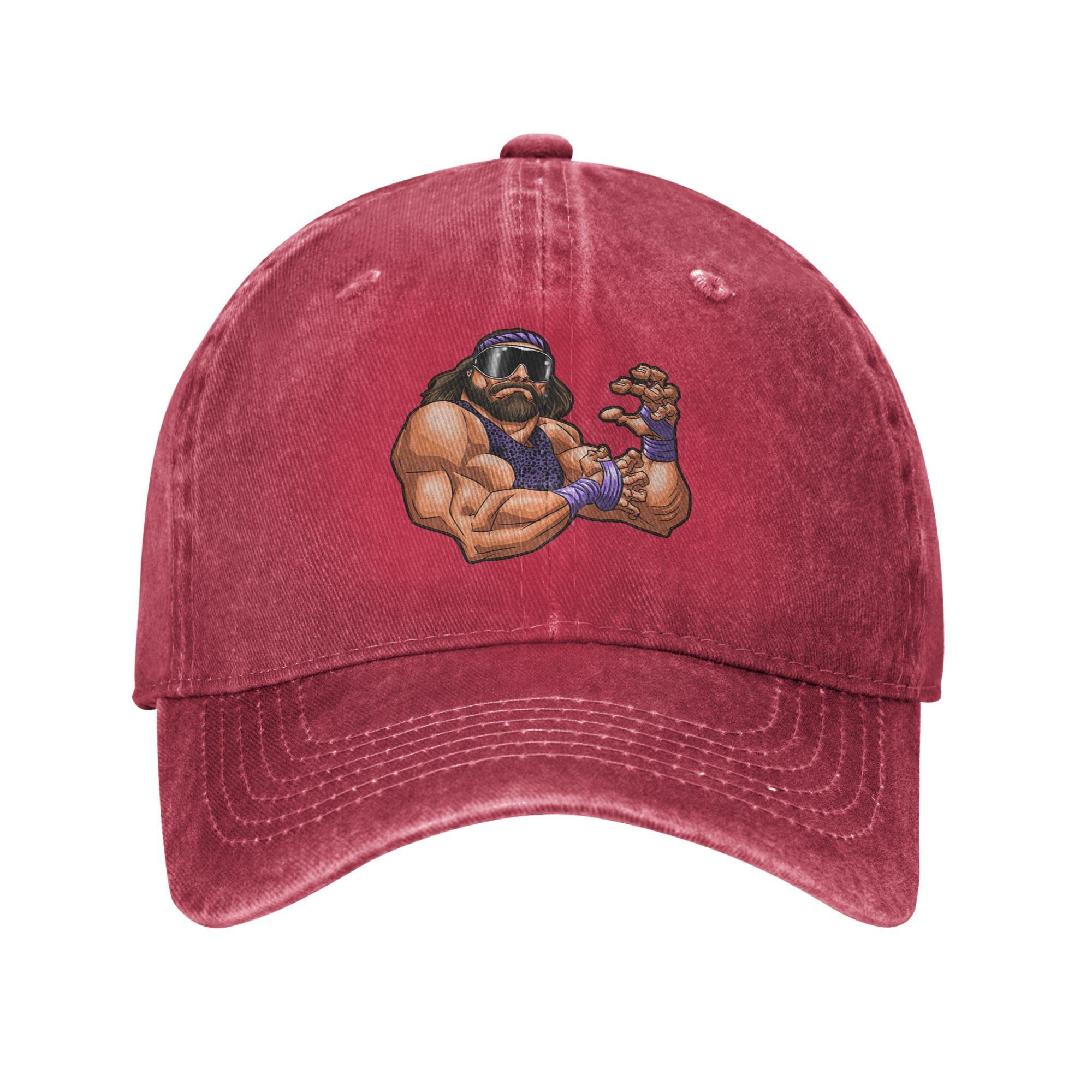 macho Unisex randy savage Supernova Denim Fabric Cap Casual Baseball Caps Adjustable Hat Summer Unisex Baseball Hats One Size