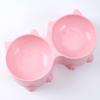 Yousheng Pet Double Bowl Cartoon Cat Head Shaped Food Bowl Neck Guard Non-slip Cat Water Bowl Pet Accessories