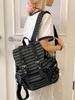 Korean Color Block Retro Stripe Backpack - Versatile, Large Capacity School & Casual Bag