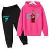 TZWYChildren's Clothing Coat CR7 Brand Casual Competition Sportswear Boys Girls Letter Printed Hoodie/trousers 2P Sports Jogging Set