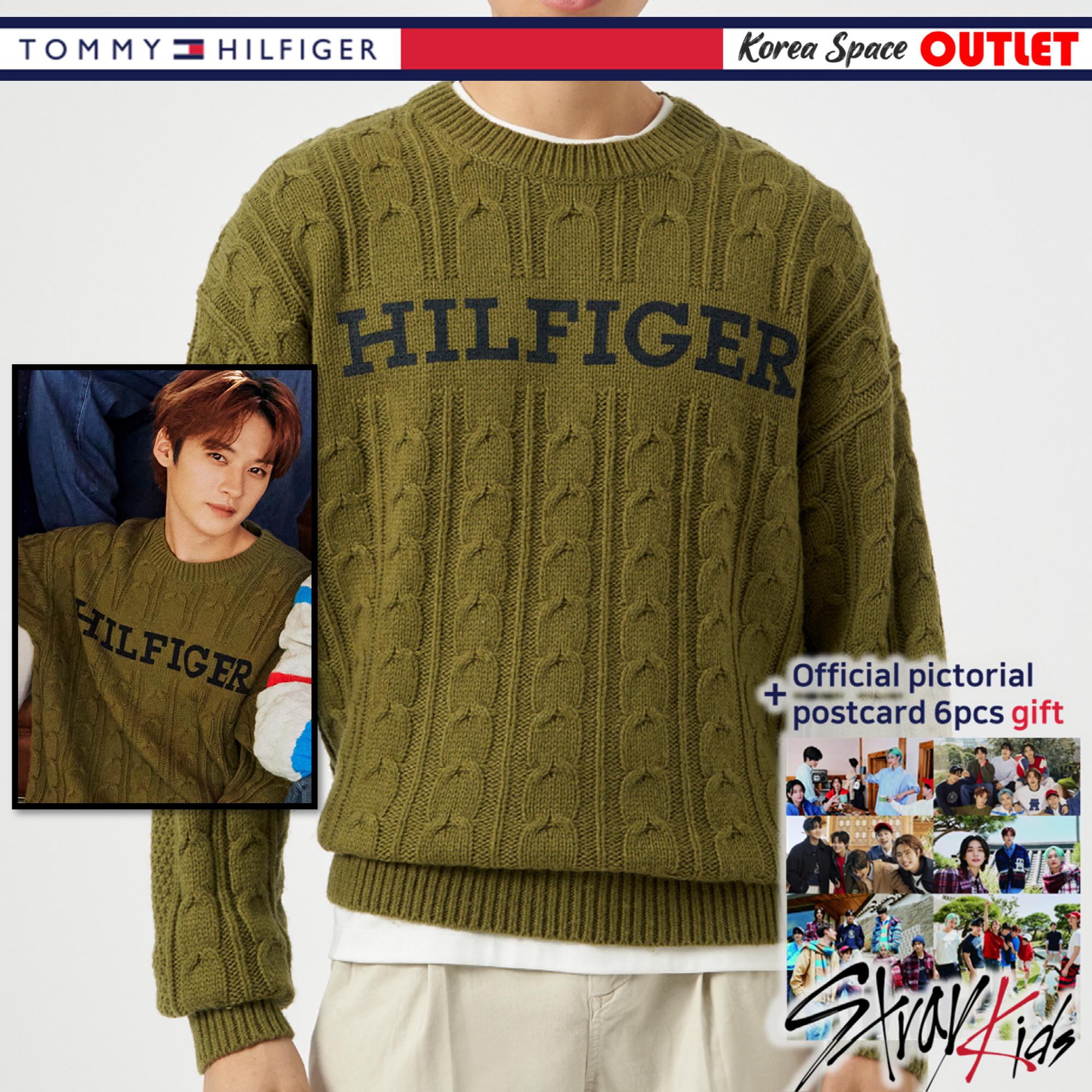 

[Stray Kids] Совместная работа Stray Kids и TOMMY H, монотипный свитер с круглым вырезом, Stray Kids Официальная графическая открытка, подарок из 6 предметов