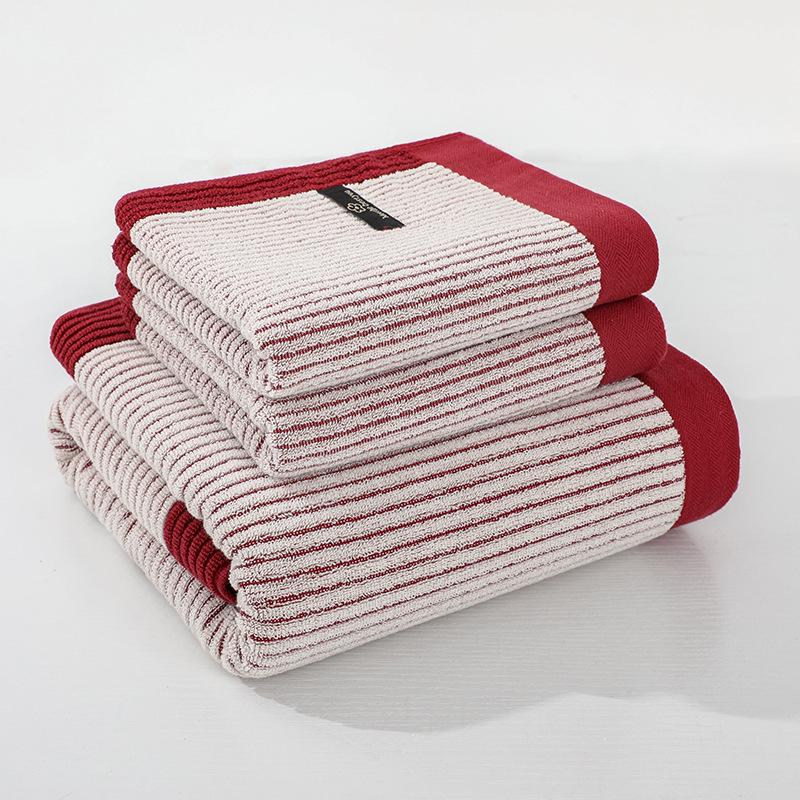 Premium All-Cotton Bath Towel: Thick, Soft, Absorbent, Antibacterial, Embroidered for Household and Hotel Use