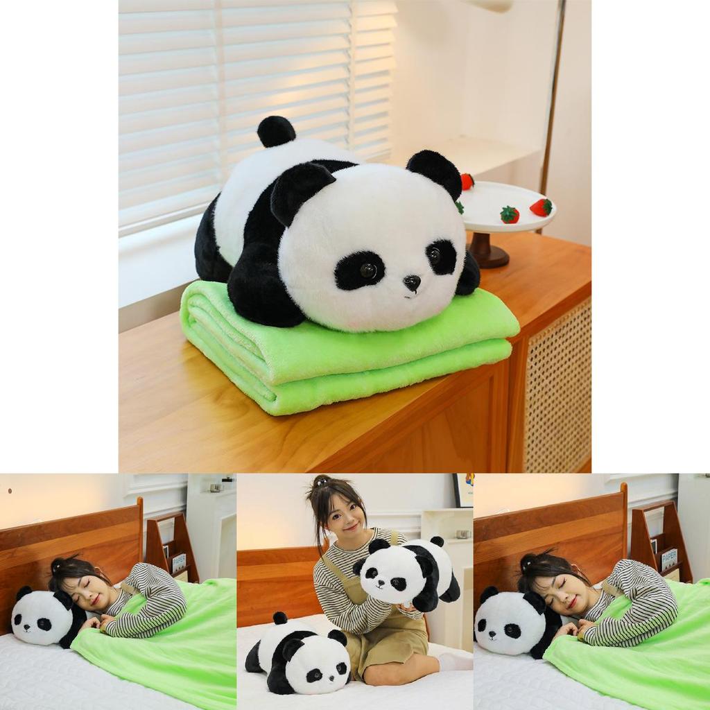 Adorable Panda Plush Toy Blanket And Pillow Soft Comfortable Gift For Friends