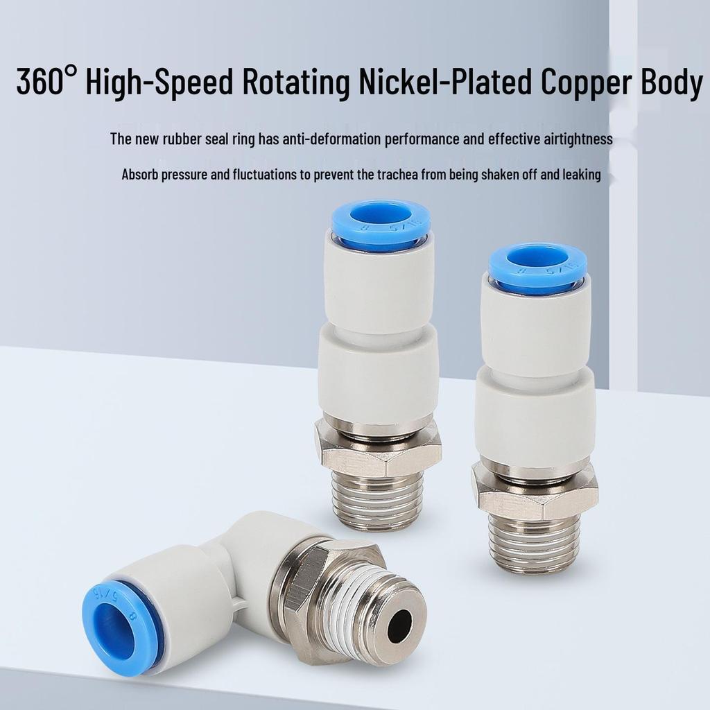 High-Speed Rotary Joint Elbow Pneumatic Hose Quick Connect KPL6-M5 KSH8 Series