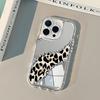 Leopard Print Back Mirror Phone Case For iPhone 17 16 15 Pro 14 13 12 11 Pro Max X XR XS 7 8 Plus 17 Air Shockproof Soft Cover