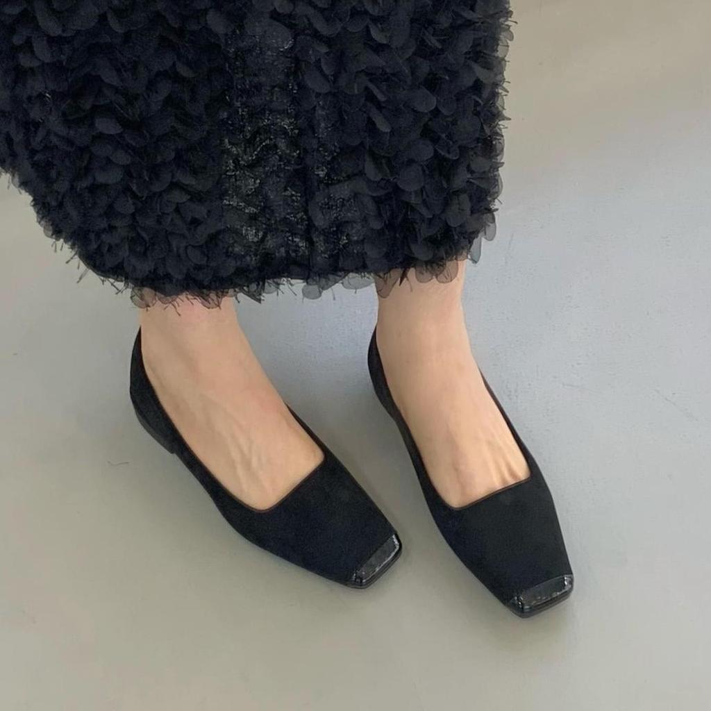 Fashion Bailamos Women Soft Ballet Flats Foldable Roll-Up Shoes Brief Square Toe Grandma Shoes Woman Retro Moccasins Slip On Loafers Muj
