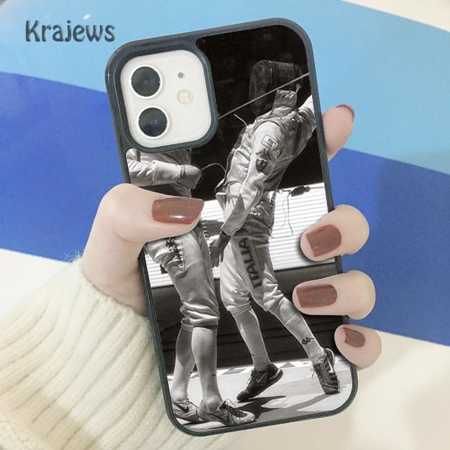 Krajews Fencing Sport Soft Phone Case Cover For iPhone 17 Air 16 15 14 plus 11 12 13 pro max coque Shell Fundas