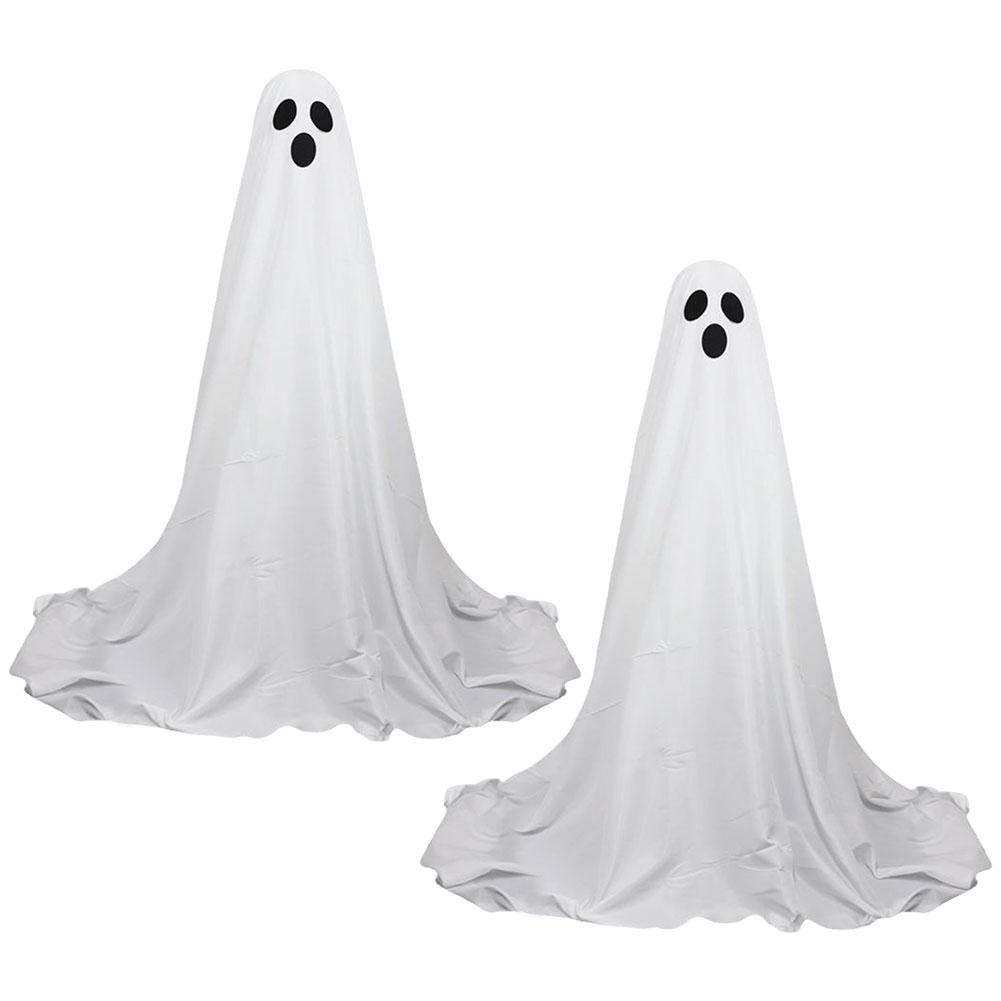 Lighted Spooky Ghost Decor Halloween Decorations Outdoor with String Lights Scary Standing Ghosts Decor for Front Porch Yard