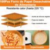 100Pcs Air Fryer Disposable Paper Liners. Round non-stick baking paper, high temperature resistant. Suitable for air fryer, oven, microwave &
