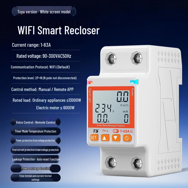 Tuya Smart WiFi Leakage Protection Circuit Breaker with Remote Control & Timer