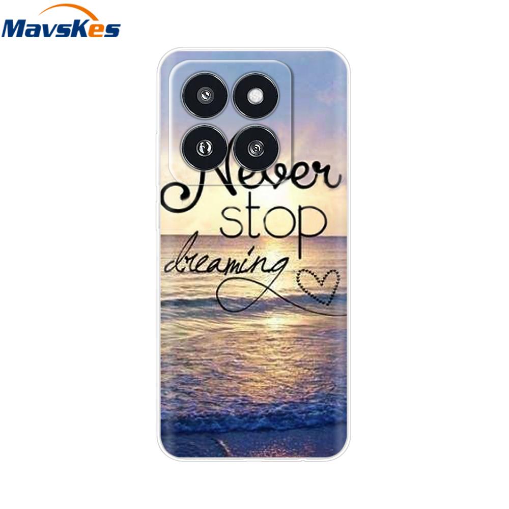 Phone Case For Xiaomi 14 Pro Case Soft Clear Painted Silicone Bumper Capa For Xiaomi 14 13T Mi 13T Pro Protect Transparent Cover