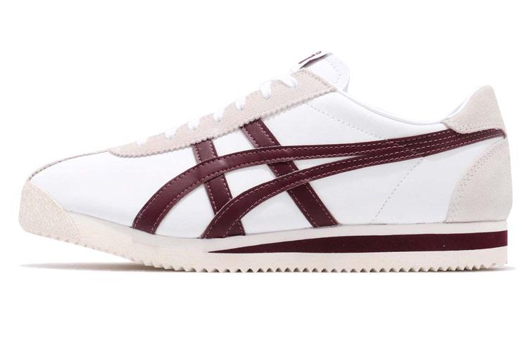 Onitsuka Tiger Corsair Удобные Нескользящие Износостойкие Низкие Повседневные Беговые Кроссовки Унисекс Белый Красный D7J4L-102 39.5
