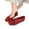 Wildleder rote Einzel Schuhe Damen Herbst neu flacher Mund ein Pedal Retro sanfter Feenwind Ballerina flache Mütze Schuhe