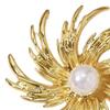 Zinklegierung Brosche Anstecknadel Blumenform Reversabzeichen mit Imitationsperle Brosche Kleidung Dekoration