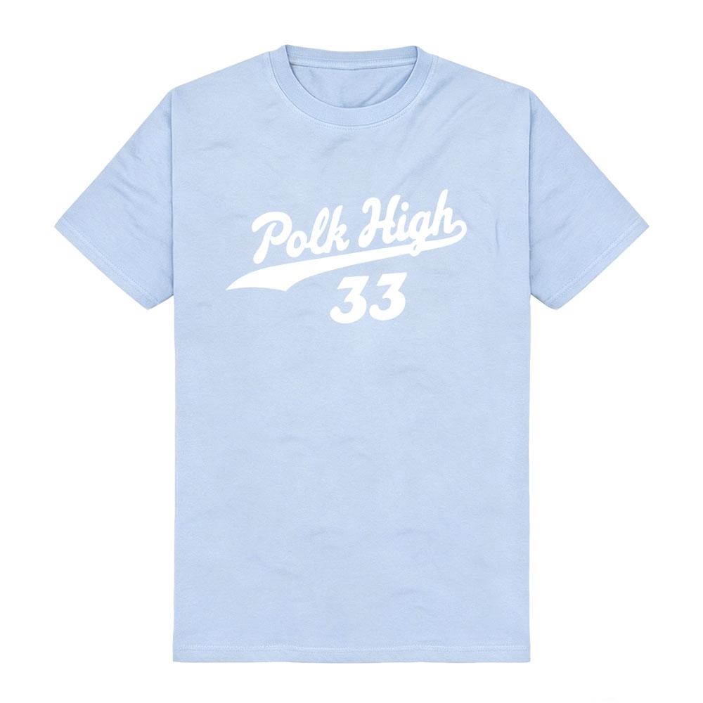 Polk High 33 Retro T-Shirt Married with Children Tees Vintage Baseball Style Short Sleeve Tshirt Crew Neck Casual Daily Clothes