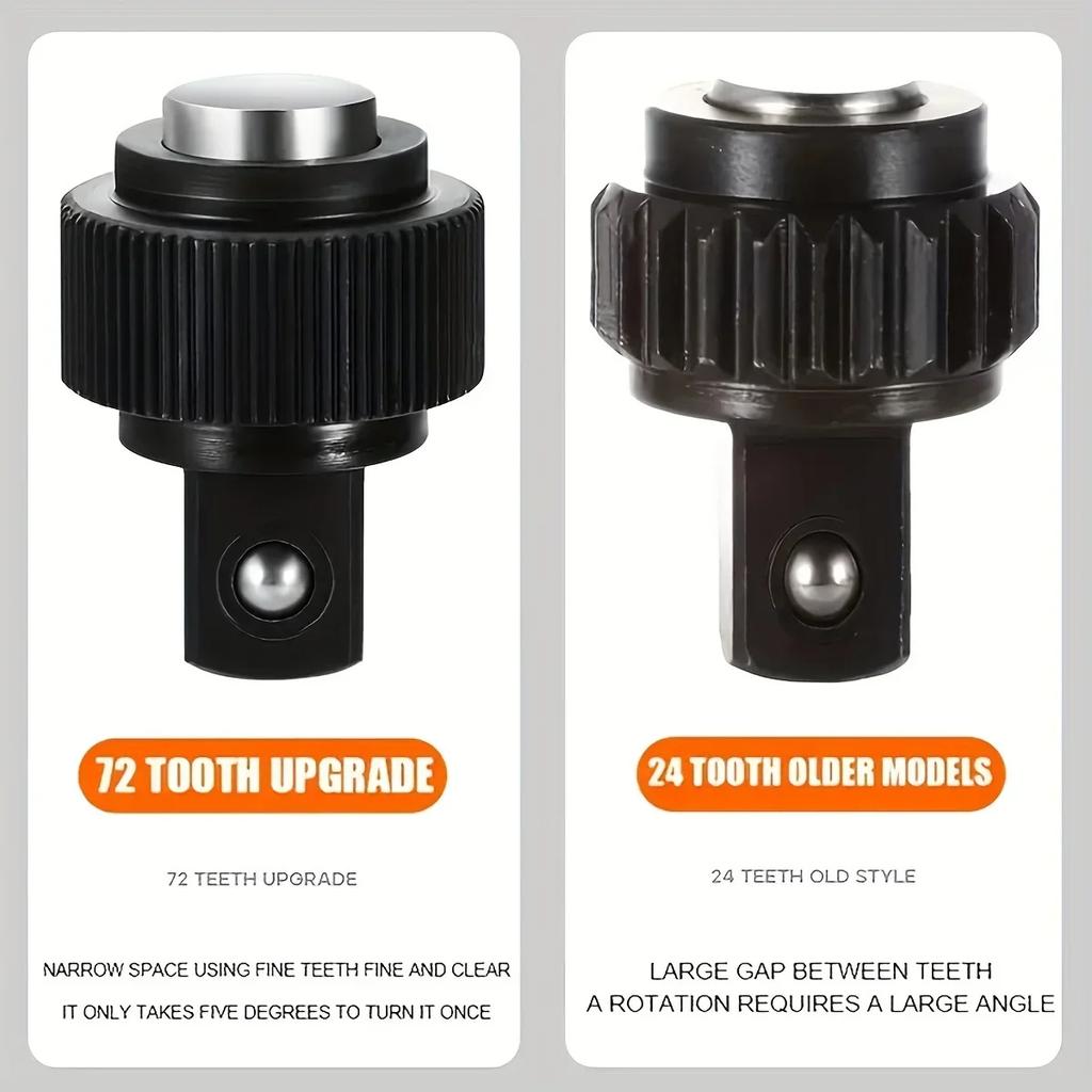 Retractable Ratchet Set 1/4 3/8 1/2 Inch Drive Rotating Ratchet Reversible Drive 72 Tooth Socket Wrench Mechanical Tool