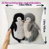 Süßer Pinguin Kuschelkissenbezug 2D Flachdruck Gemütlicher Kissenbezug für Zuhause Wohnzimmer Sofa Schlafzimmer Dekoration Geschenk