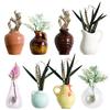 24 Style Mini Ceramics Vase Fridge Magnet DIY 3D Vase Creative Message Magnets Sticker for Air Conditioners Fridge Decorations