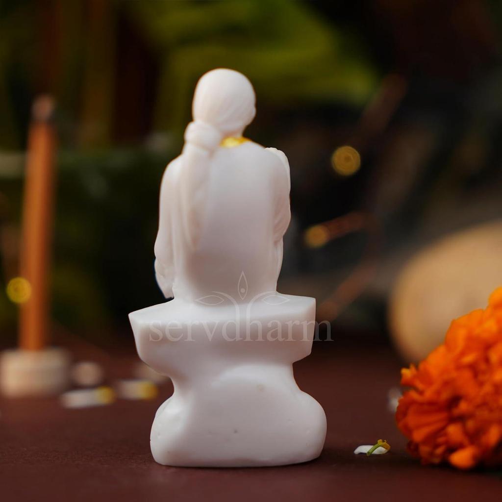 Sai Baba Murti Gud Idol Staty för Heminredning Pooja-rum Kontorsbord & Gåvor (Sai Baba)
