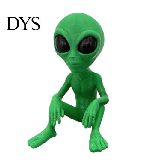 Alien Collectible Figurine Mini Ornament Sci-fi Funny Sitting Statue Planter Indoor Decoration for Garden Home Desktop Decor Lovers Gift Christmas