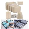 Packing Cubes for Suitcase Luggage Organizers Camping Travelling 7 Piece Beige
