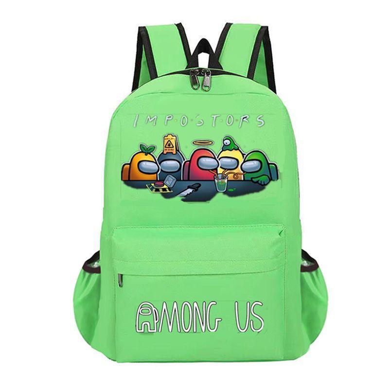 Among Us Student Backpack With Breathable Waterproof Canvas For Casual Travel