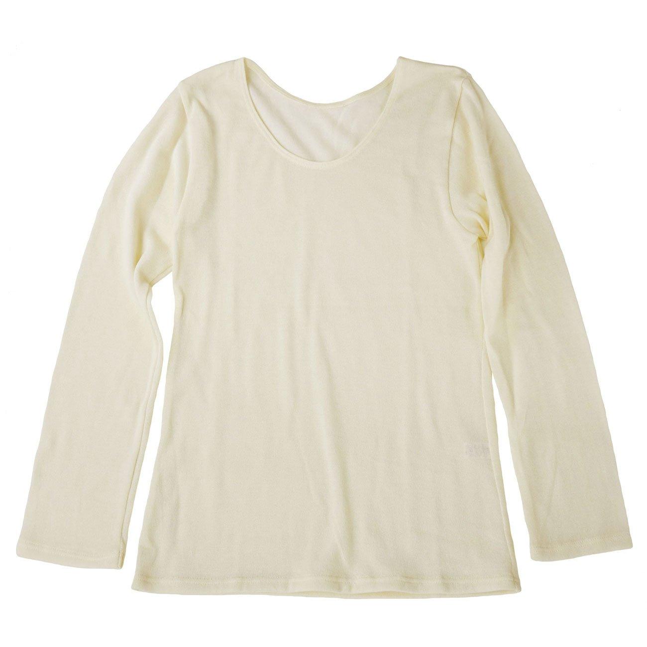 

Mochimayu Chiffon Silk Cotton Long Sleeve Shirt M Natural Cotton Silk Egyptian Cotton Silk Spun Yarn Cold Protection Innerwear Made in Japan Long