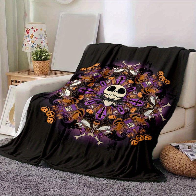 1pc. Halloween Jack Skellington Themed Cartoon Blanket, Seasonal Home Decor Gift for Friends and Family, Perfect for Couch Cover or Bedding, 100x150cm