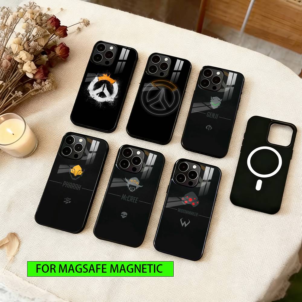 G-Game O-Overwatch Phone Case For iPhone17,16,15,14,13,12,11 Plus,Pro Magnetic For Magsafe Wireless Charging