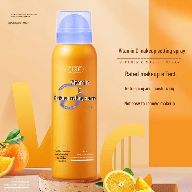 Qiserwei C Waterproof & Sweatproof Quick-Dry Setting Spray, Long-Lasting & Portable for Students and Parties.