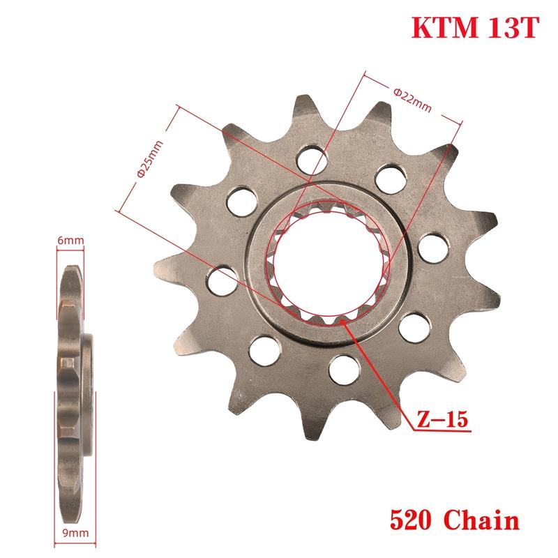 Motorcycle Front Sprocket 520 13T 14T For Beta RR125 RR200 RR250 RR300 RX300 RR350 RR390 RR430 RR480 350RS Forged Steel Parts