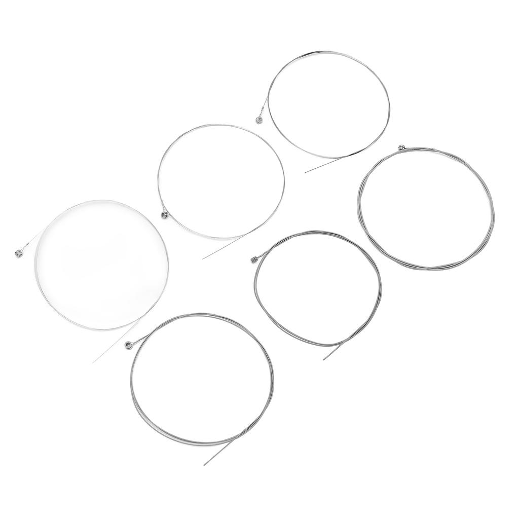 6 Stück E-Gitarrensaiten 1?6 Saiten Ersatz Nickelstahl Saiteninstrument Zubehör