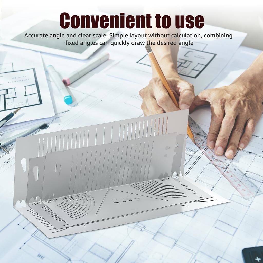 Stainless Steel Adjustable Linear Arc Scriber 90° Precision Flex Angle Arc Marking Tool Rustproof Metalworking Pipe Bend Markers