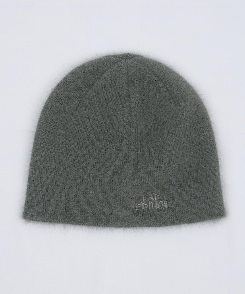 Ladeuedisyeon Lad Angora Logo Knit Beanie_Khaki Gray