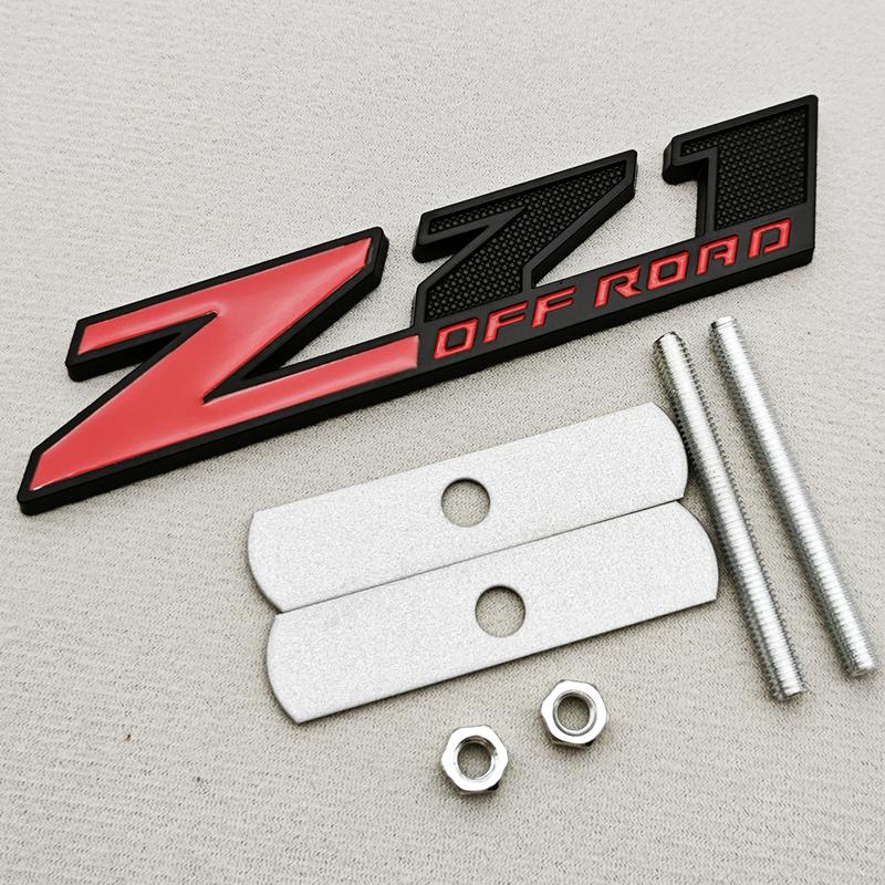AABKA1 3D Metal Logo Z71 OFF ROAD Car Sticker Trunk Embelem Front Grille Badge For Chevy Chevrolet Silverado Colorado Tahoe Accessories