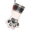 Craft Holiday Hanging Paw Shaped Fireplace Ornaments Christmas Stockings Decoration Pet Supplies