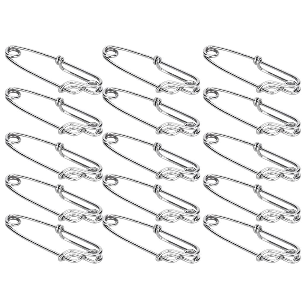 15pcs Stainless Steel Tuna Clips Longline Branch Hangers Snap Fishing Accessory Easy On Off
