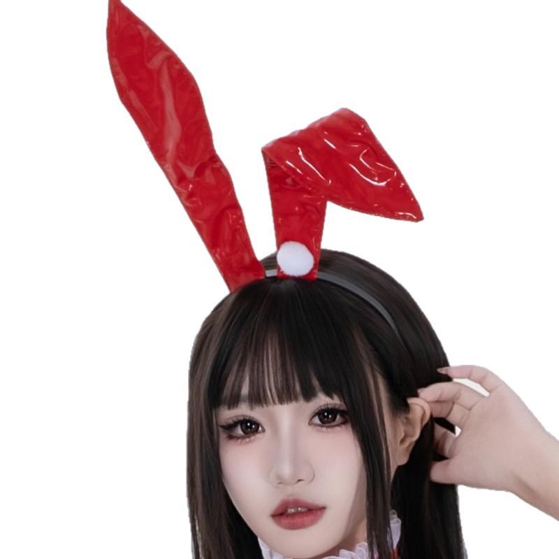 Adult cosplay props party headdress dress up leather bunny girl headband cute hands