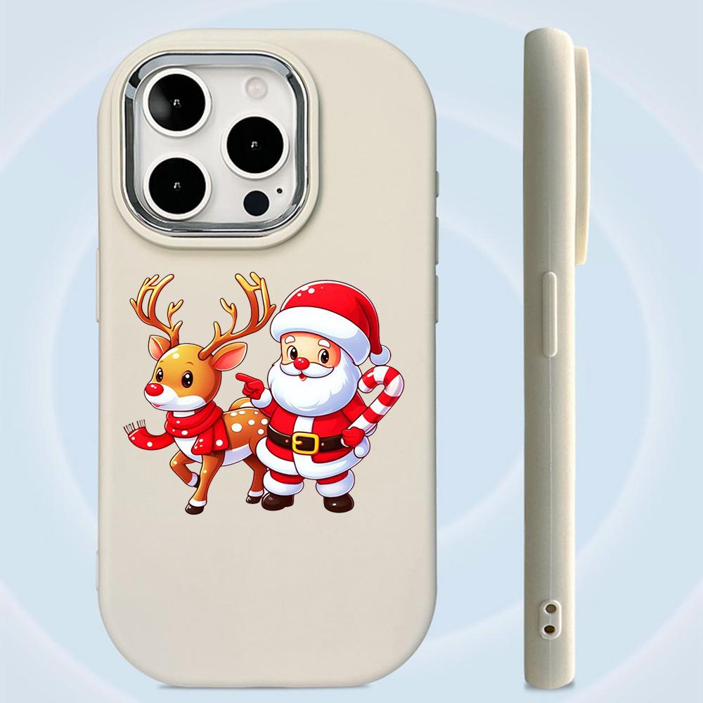 N100 Веселые рождественские мягкие чехлы для телефонов iPhone 15 16 Pro Max Xiaomi 11 — фото 4