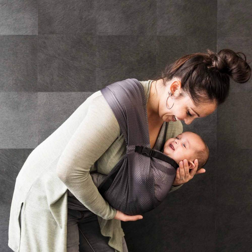 Minimonkey Mini Monkey Sling Mini Sling Síťovina pro novorozence Vertikální Baby Sling Šedá 0 měsíců MMSM003 ~ ~