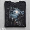 Moonlit Fantasy Castle Shirt, Dark Romance Graphic Tee, Gothic Fairytale T Shirt, Fantasy Book Lover Shirt, Comfort Colors Graphite Tee